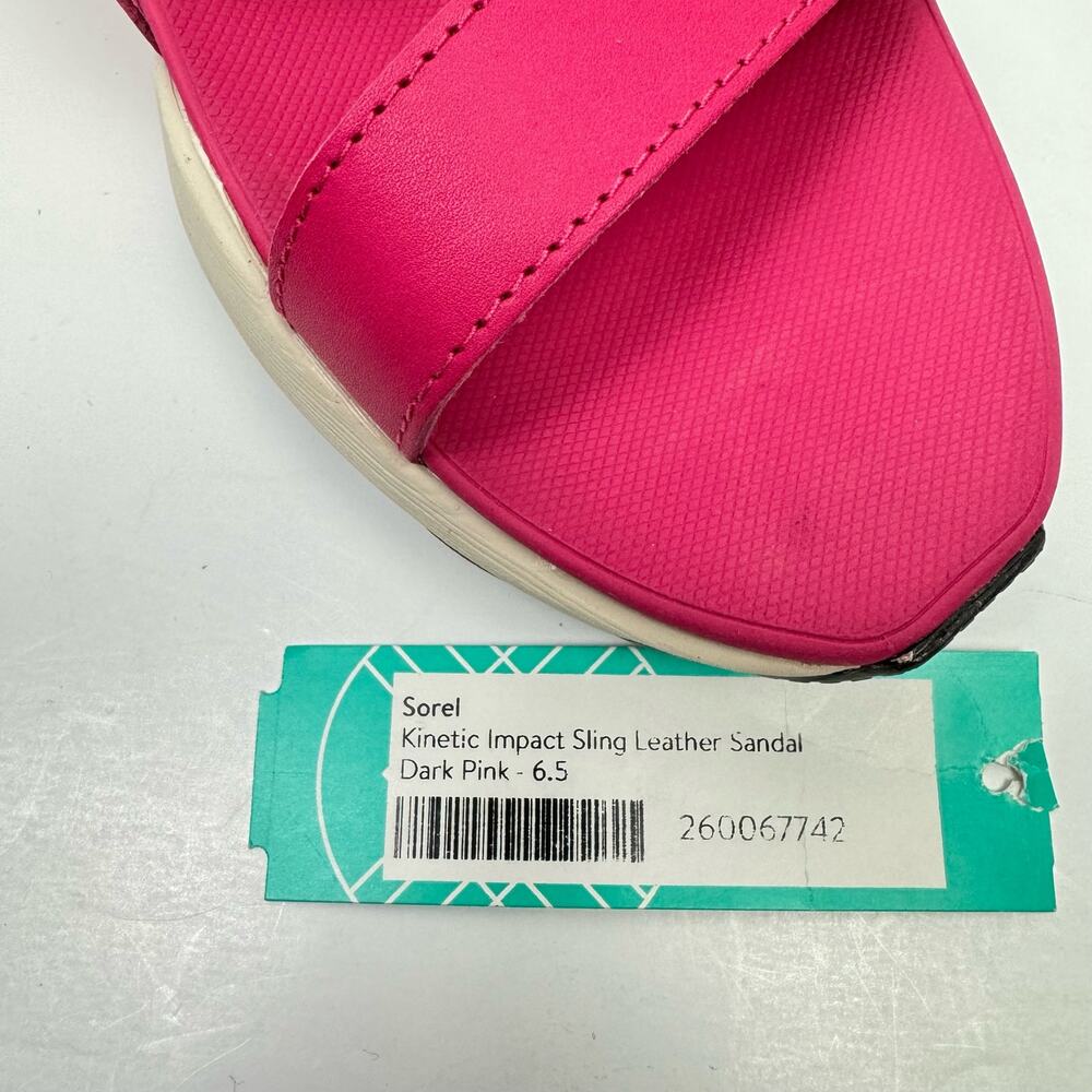 NEW Sorel Kinetic Impact Pink & Neon Yellow Outdoor Performance Sling Sandals - Picture 11 of 13